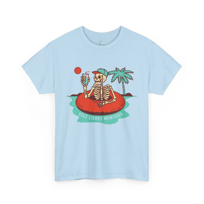 Salt Licked Memories Graphic Tee - Fun Summer Vibe Unisex Heavy Cotton Shirt