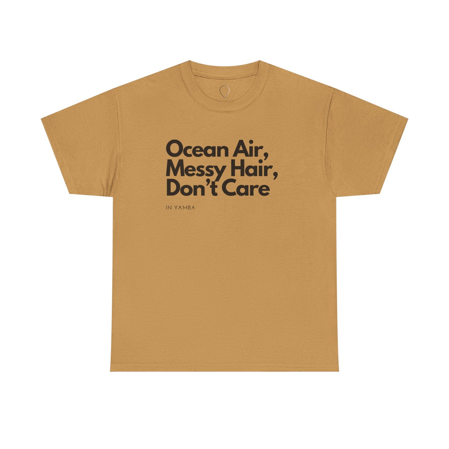 Ocean Air Messy Hair Unisex Heavy Cotton Tee