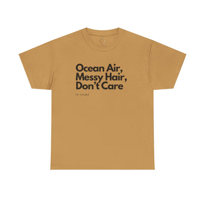 Ocean Air Messy Hair Unisex Heavy Cotton Tee