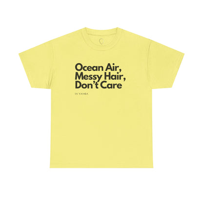 Ocean Air Messy Hair Unisex Heavy Cotton Tee