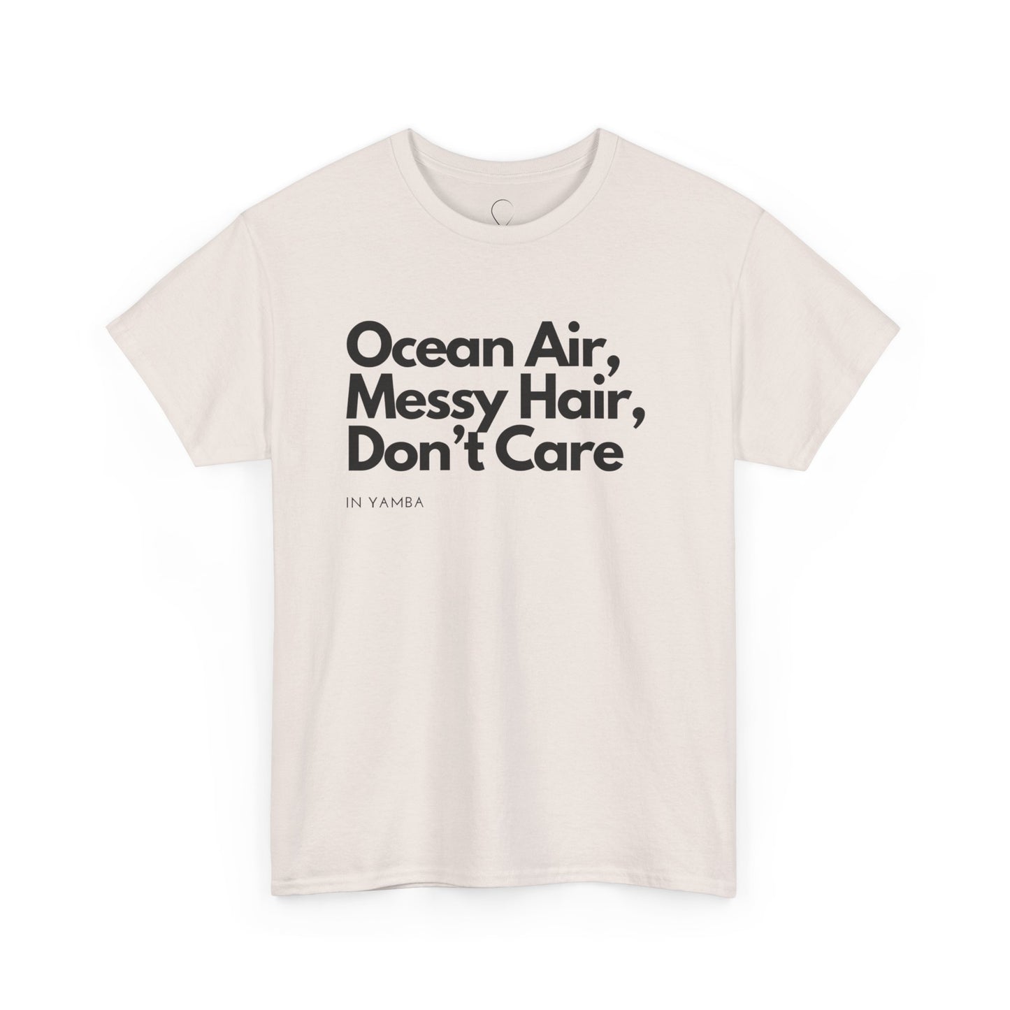 Ocean Air Messy Hair Unisex Heavy Cotton Tee