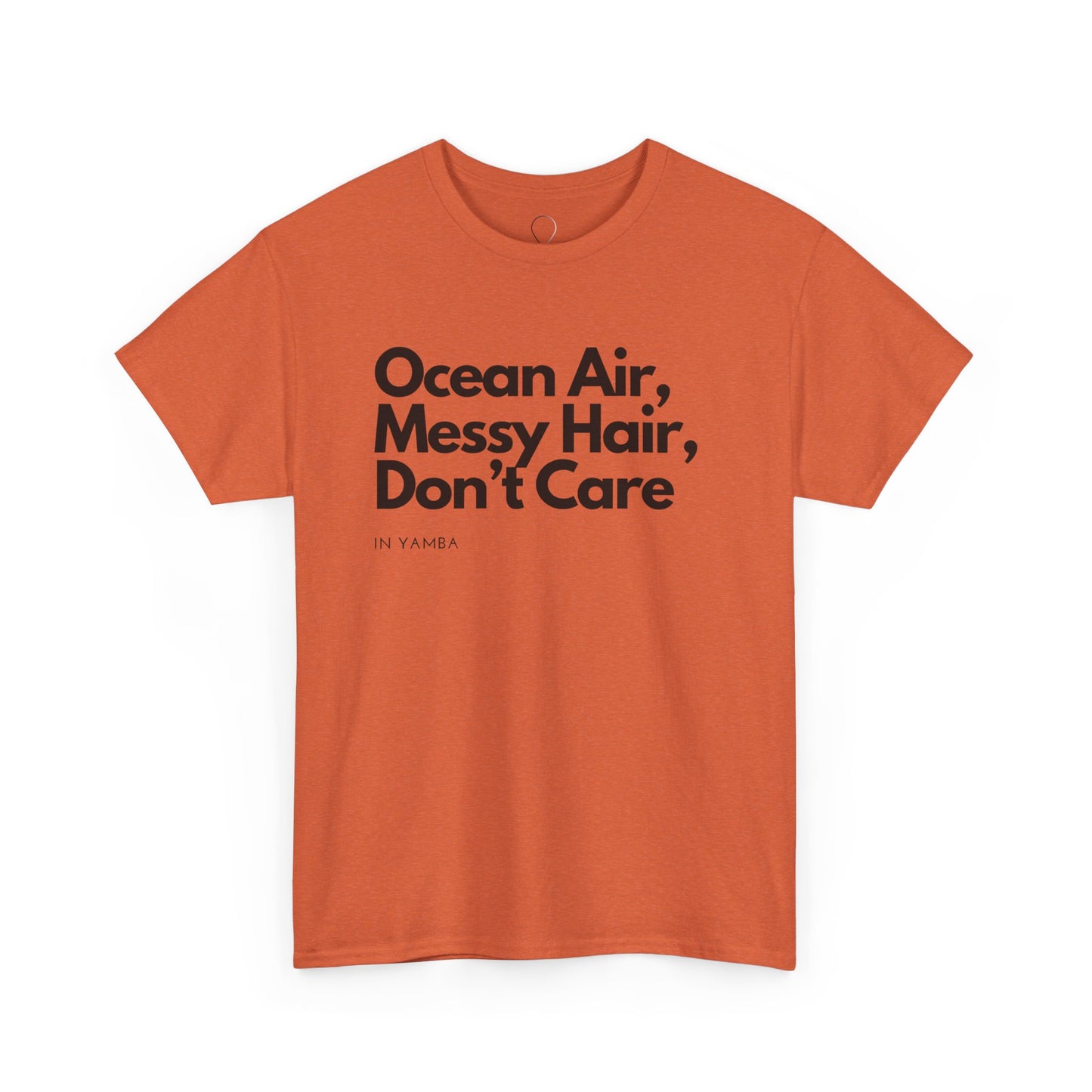 Ocean Air Messy Hair Unisex Heavy Cotton Tee