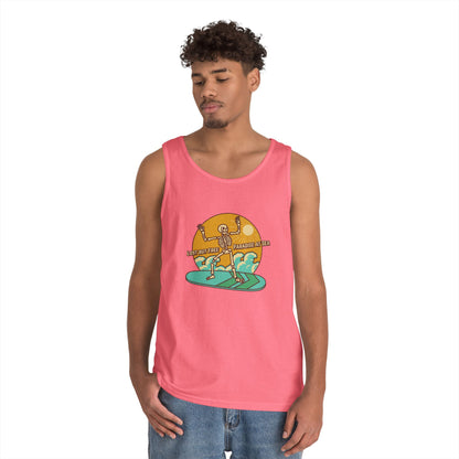 Last But Free Skeleton Paradise Heavy Cotton Tank Top - Unisex Summer Wear