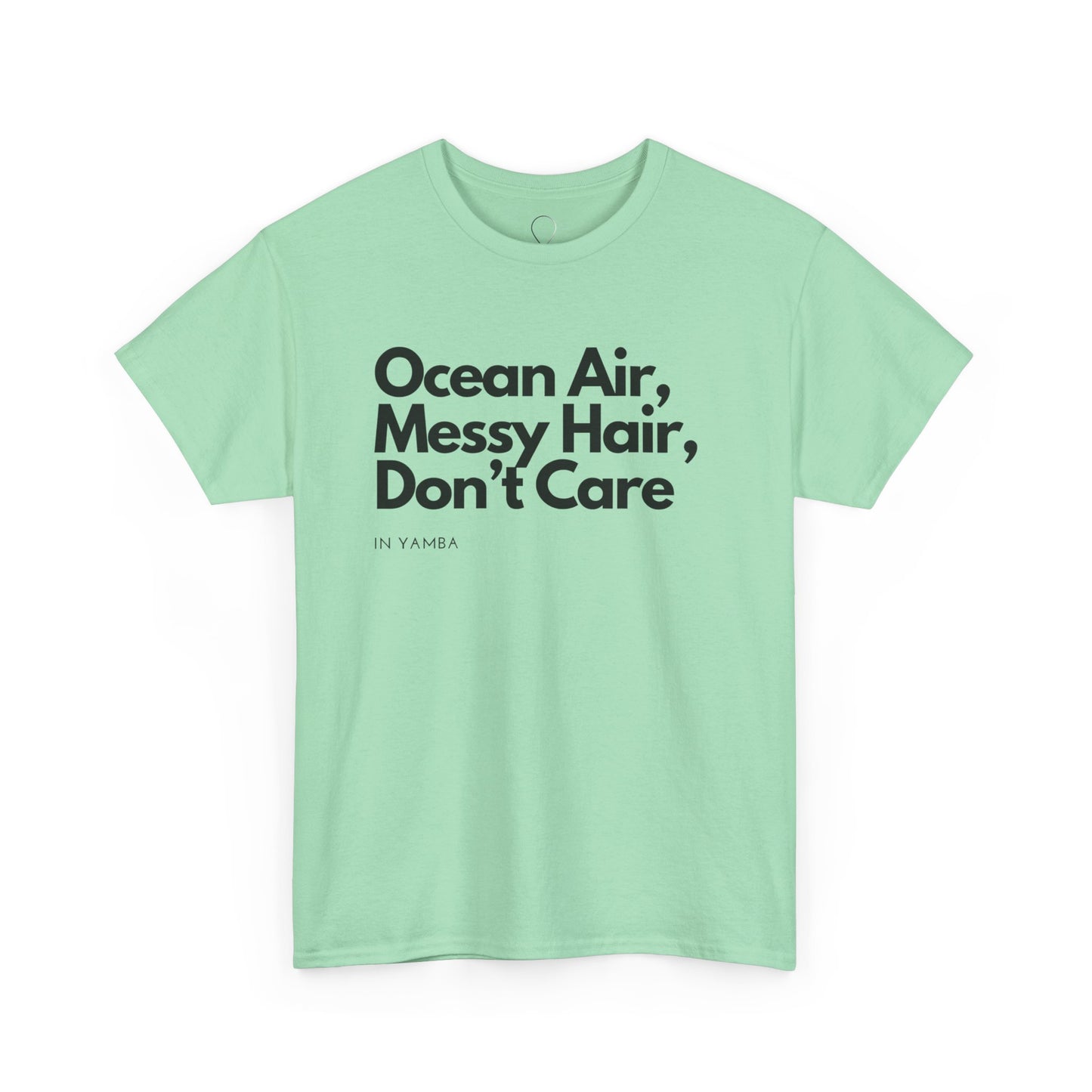 Ocean Air Messy Hair Unisex Heavy Cotton Tee