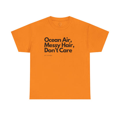 Ocean Air Messy Hair Unisex Heavy Cotton Tee