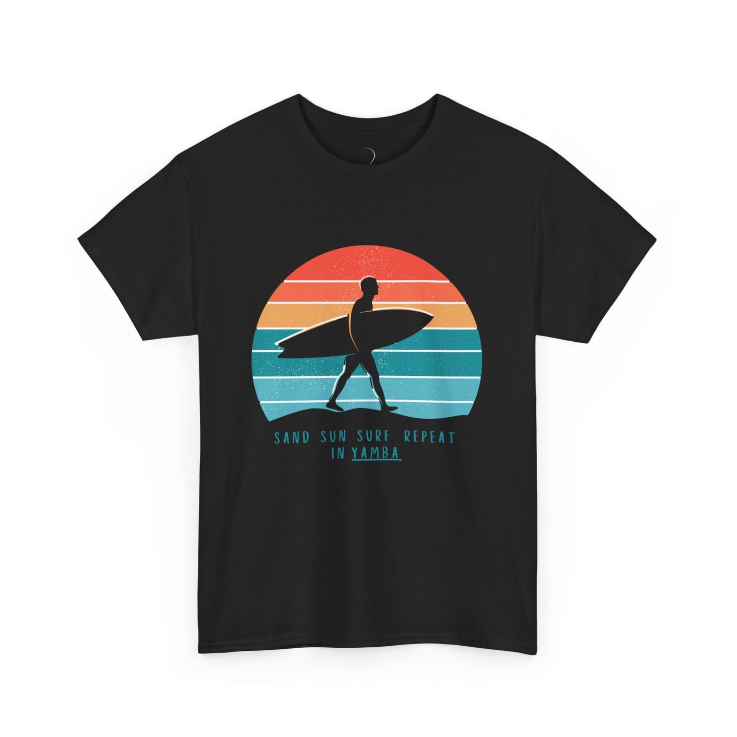 Beach Vibes Unisex Heavy Cotton Tee - 'Sand Sun Surf Repeat' Design