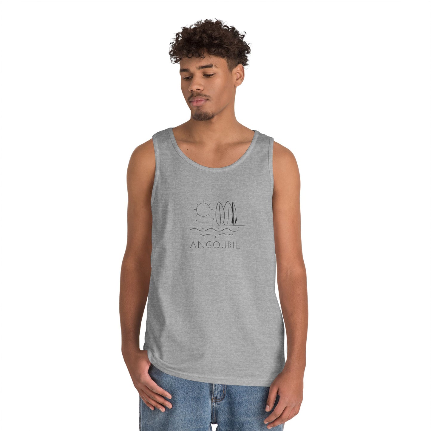 Angourie Beach Unisex Heavy Cotton Tank Top - Summer Vibes Surfwear