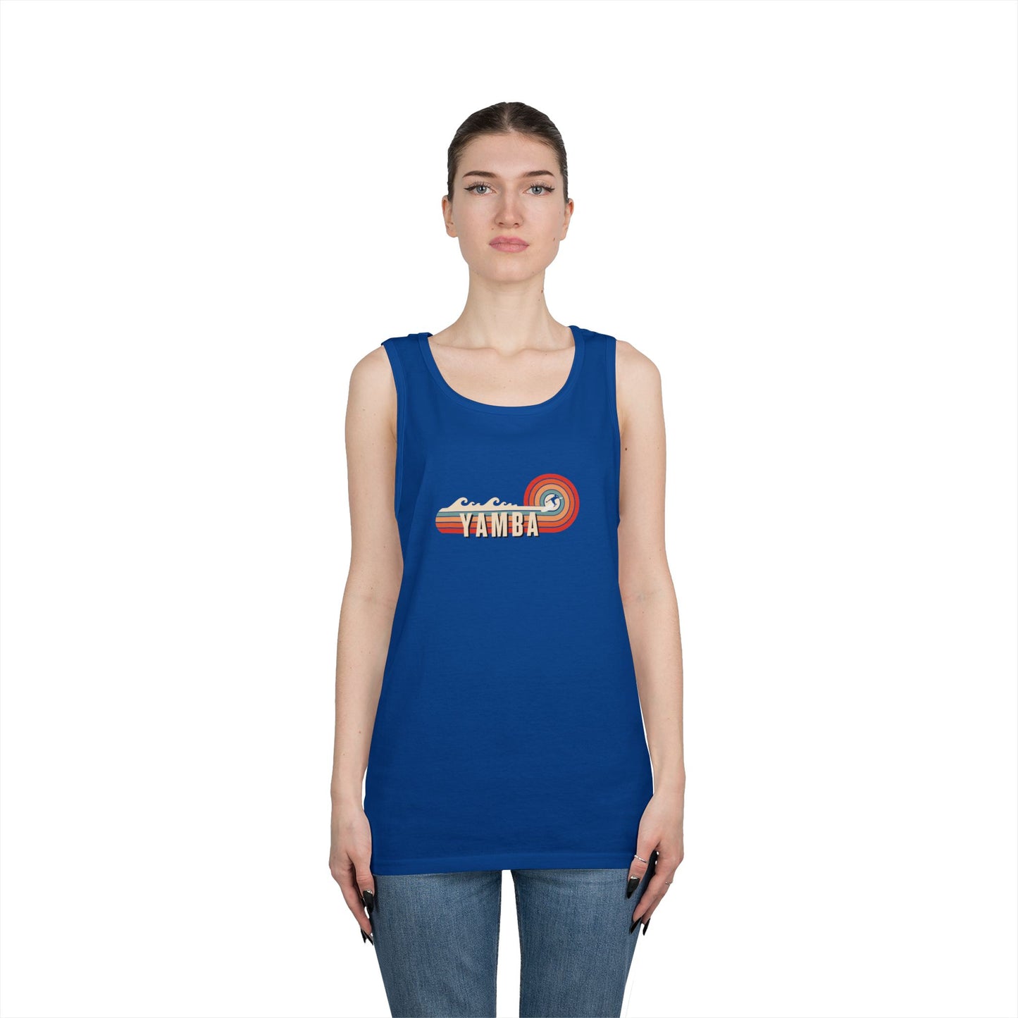 Retro Summer Vibes Unisex Heavy Cotton Tank Top