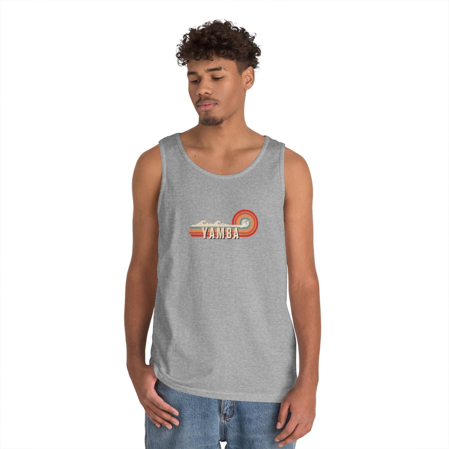 Retro Summer Vibes Unisex Heavy Cotton Tank Top