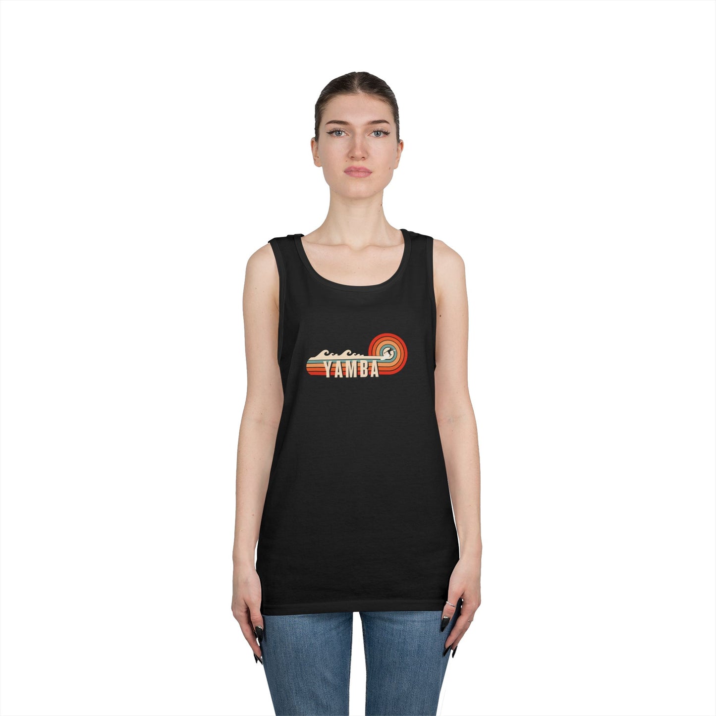 Retro Summer Vibes Unisex Heavy Cotton Tank Top