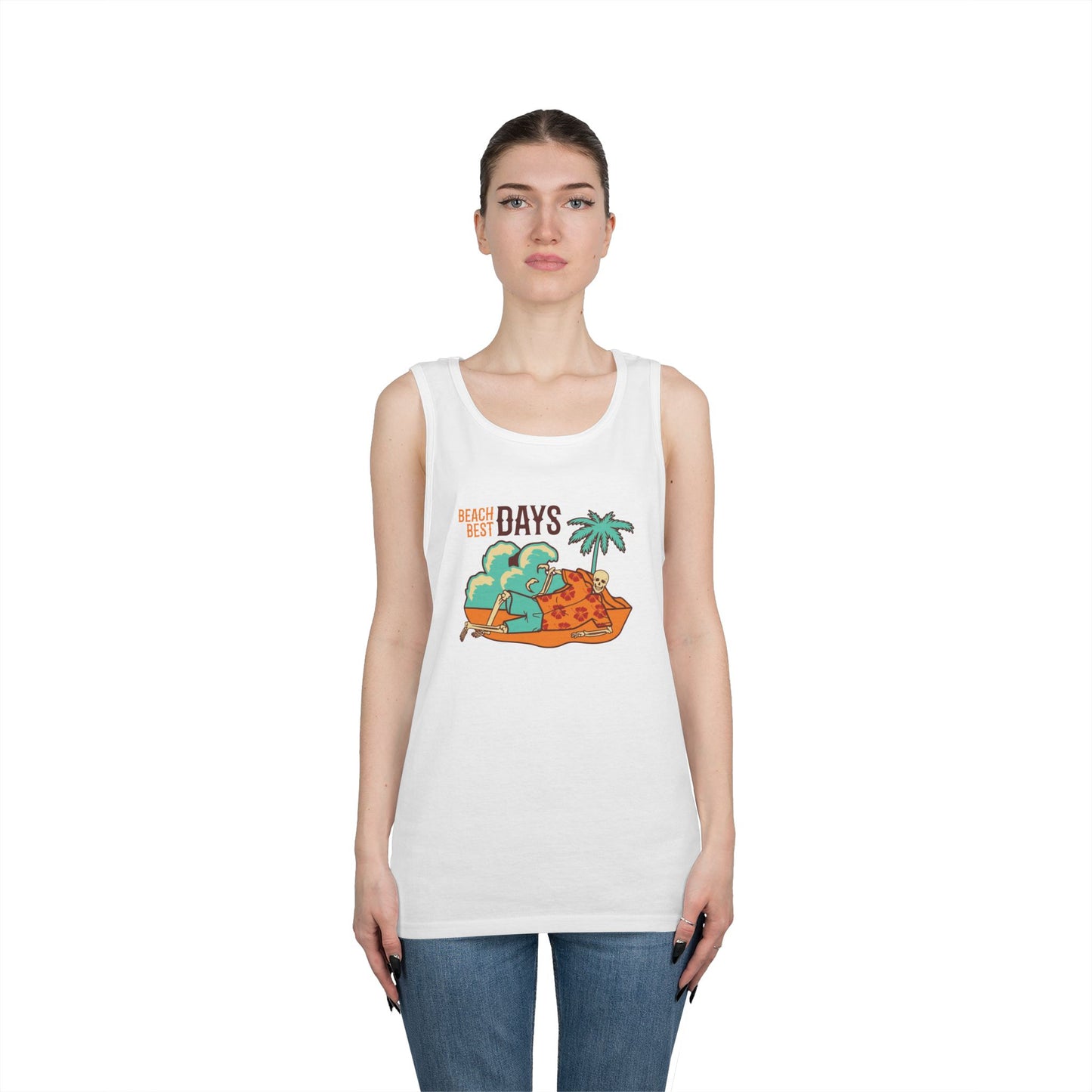 Beach Days Unisex Heavy Cotton Tank Top - Summer Vibes Apparel