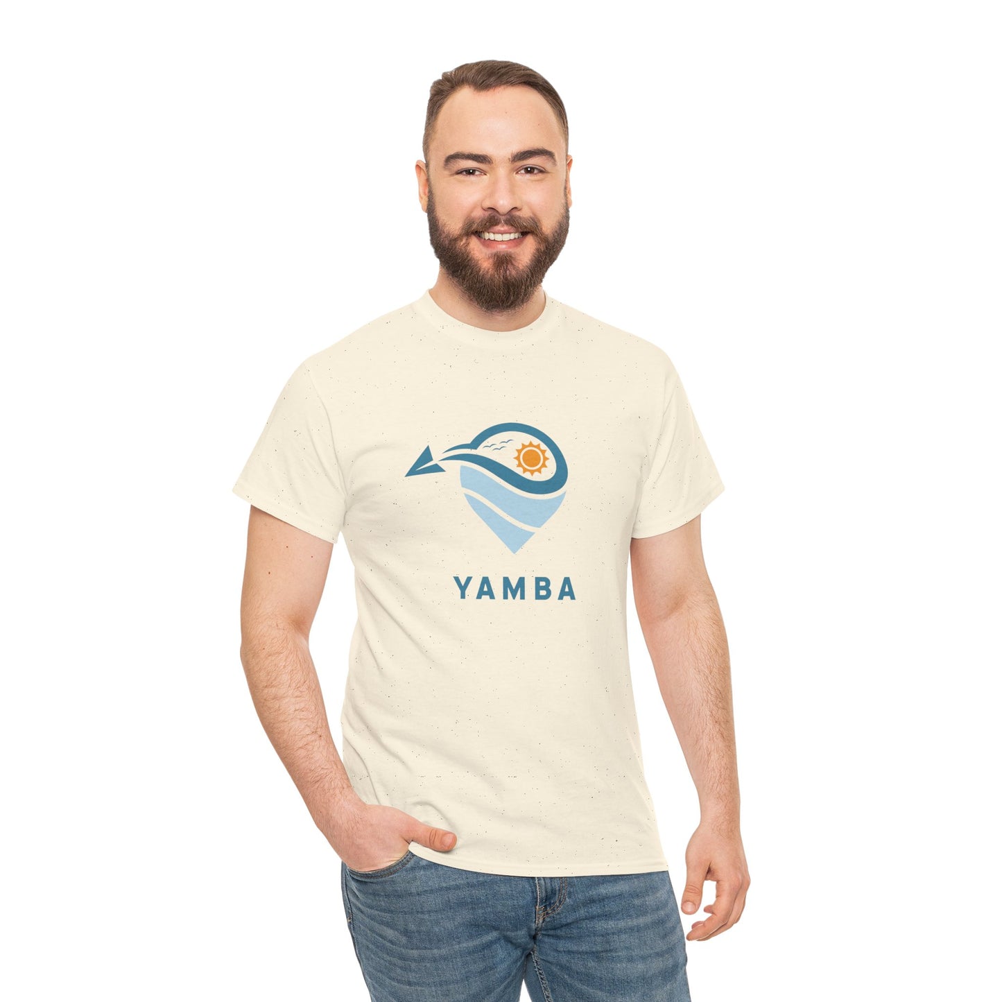 Yamba Unisex Heavy Cotton Tee - Beachy Vibes & Sunshine Design