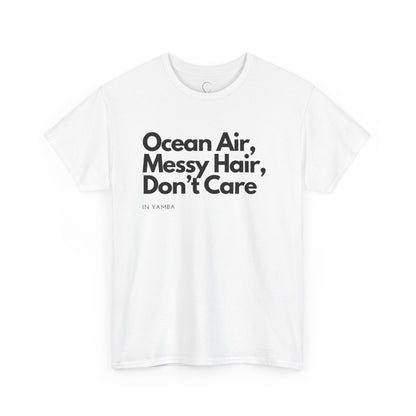 Ocean Air Messy Hair Unisex Heavy Cotton Tee