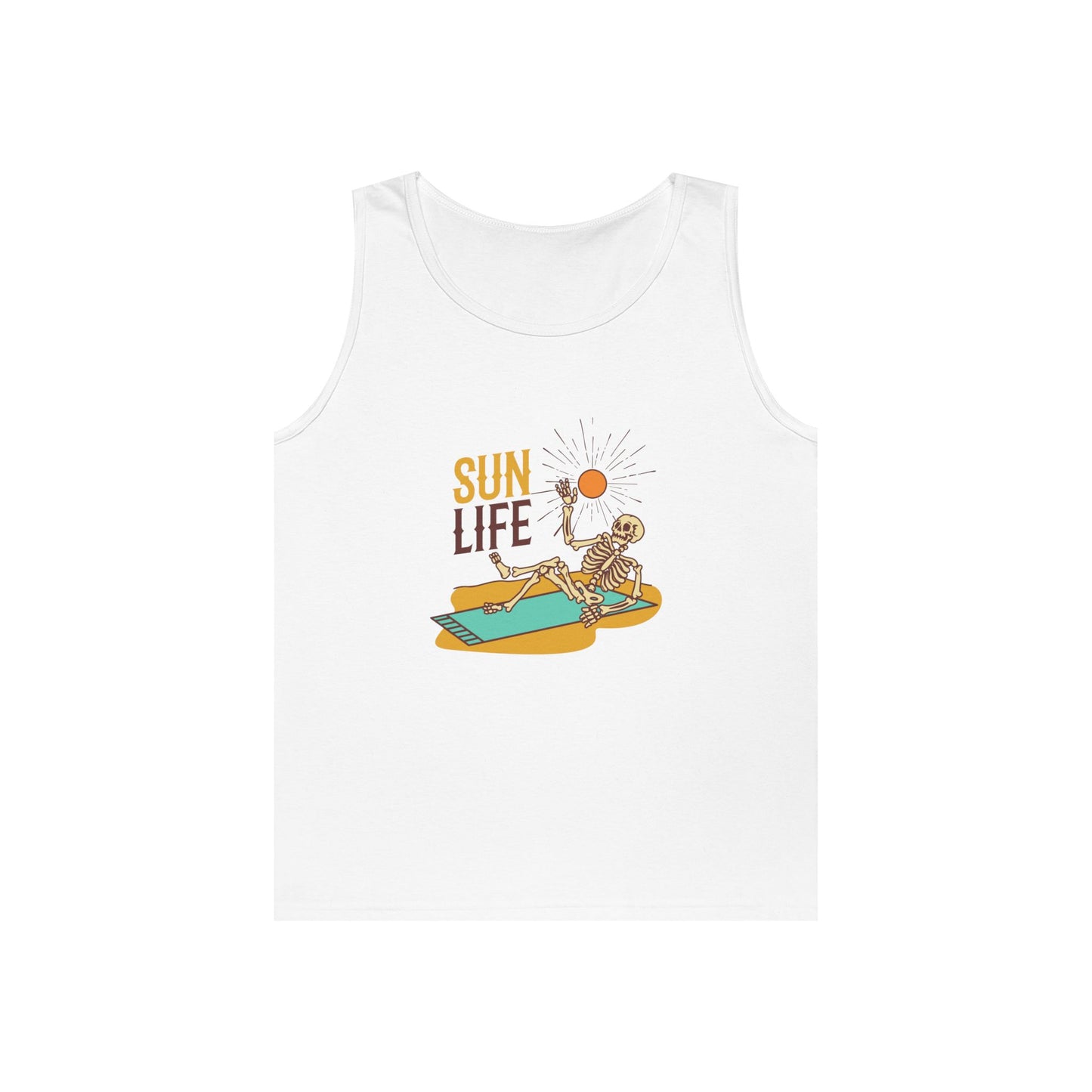 Sun Life Skeleton Unisex Heavy Cotton Tank Top