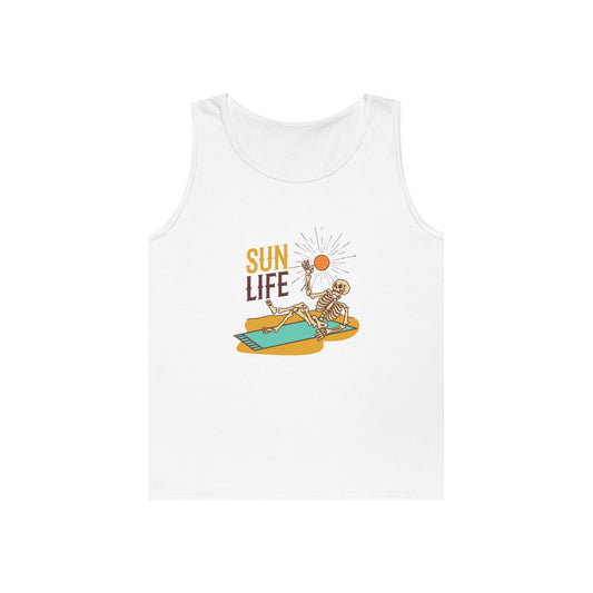 Sun Life Skeleton Unisex Heavy Cotton Tank Top