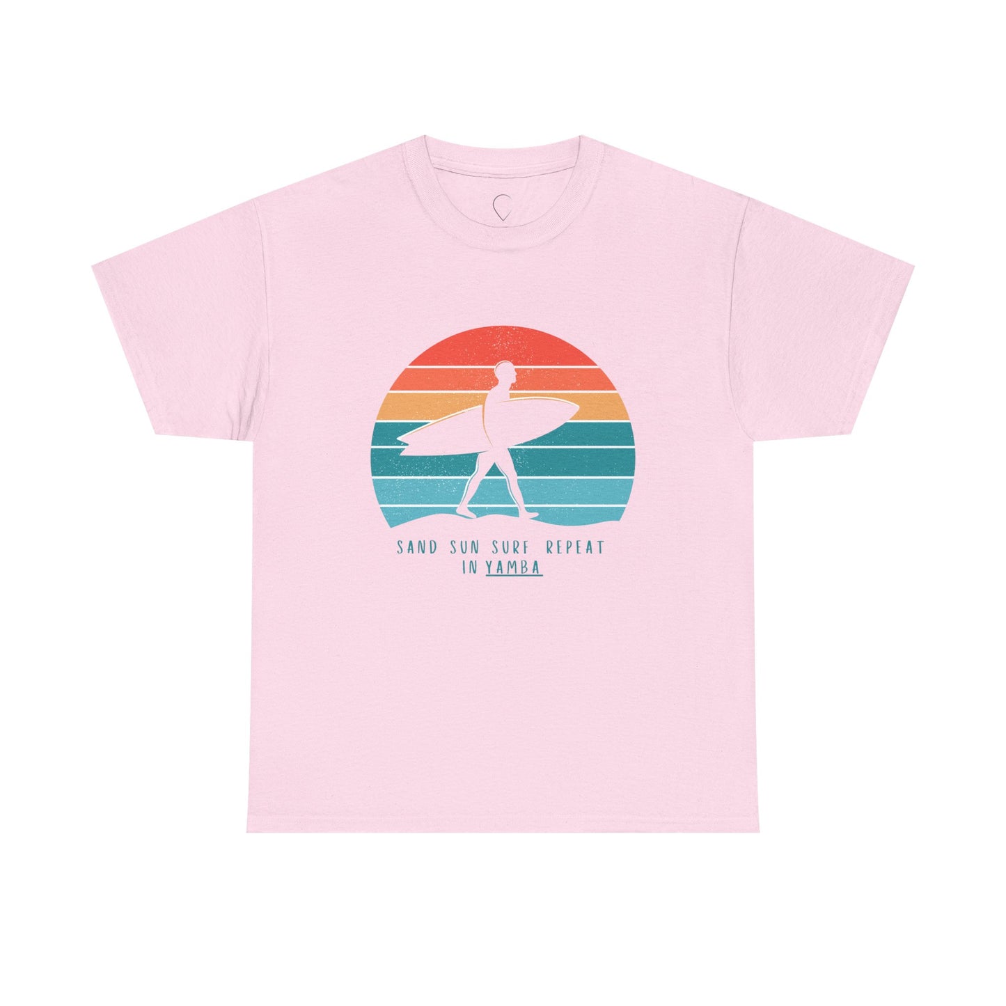 Beach Vibes Unisex Heavy Cotton Tee - 'Sand Sun Surf Repeat' Design