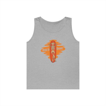 Rise & Shine Unisex Cotton Tank Top - Motivational Summer Wear