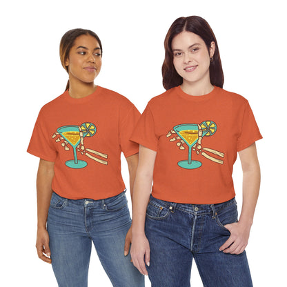 Summer Vibes Cocktail Tee - Fun Unisex Heavy Cotton T-Shirt