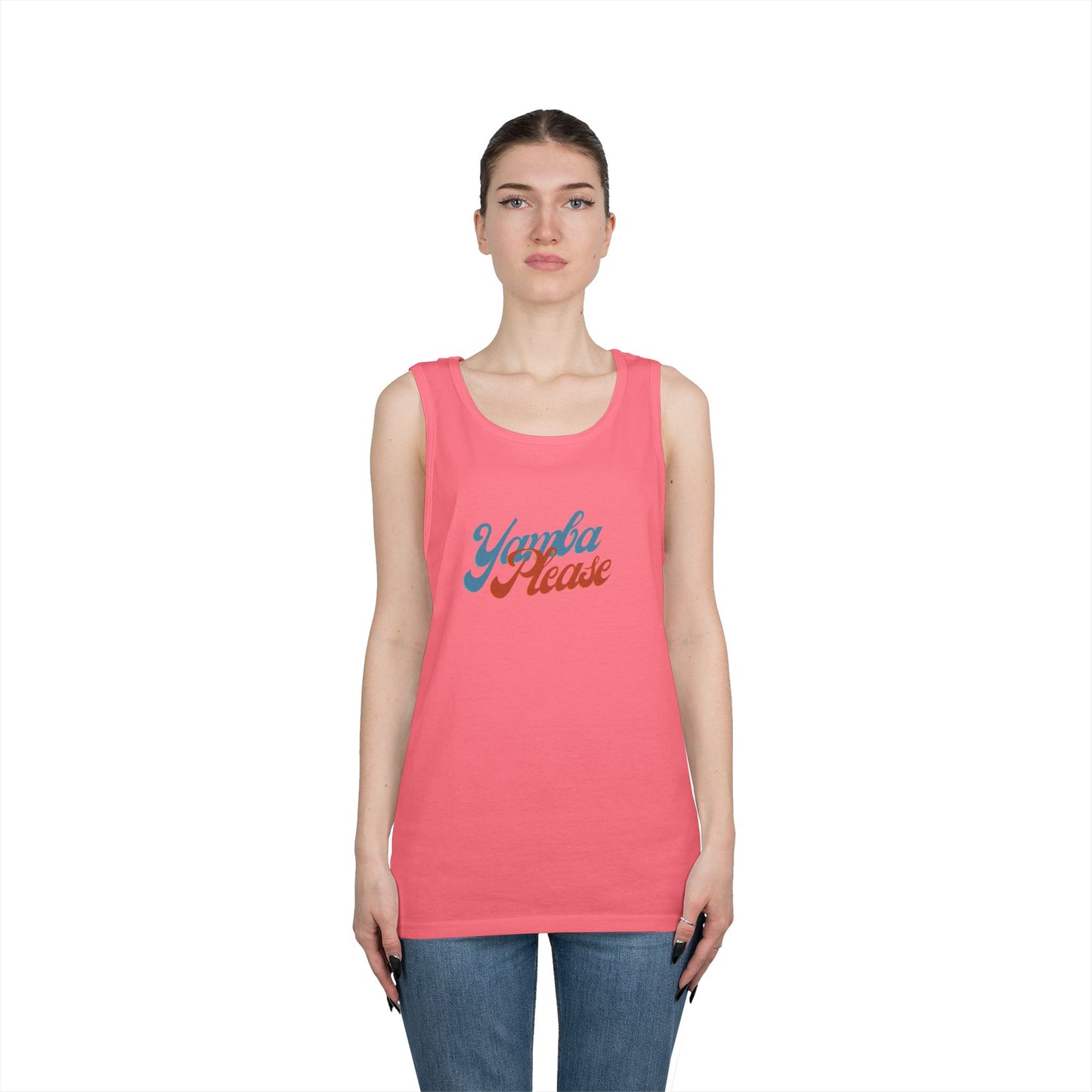 Yamba Please Unisex Heavy Cotton Tank Top - Retro Summer Vibe