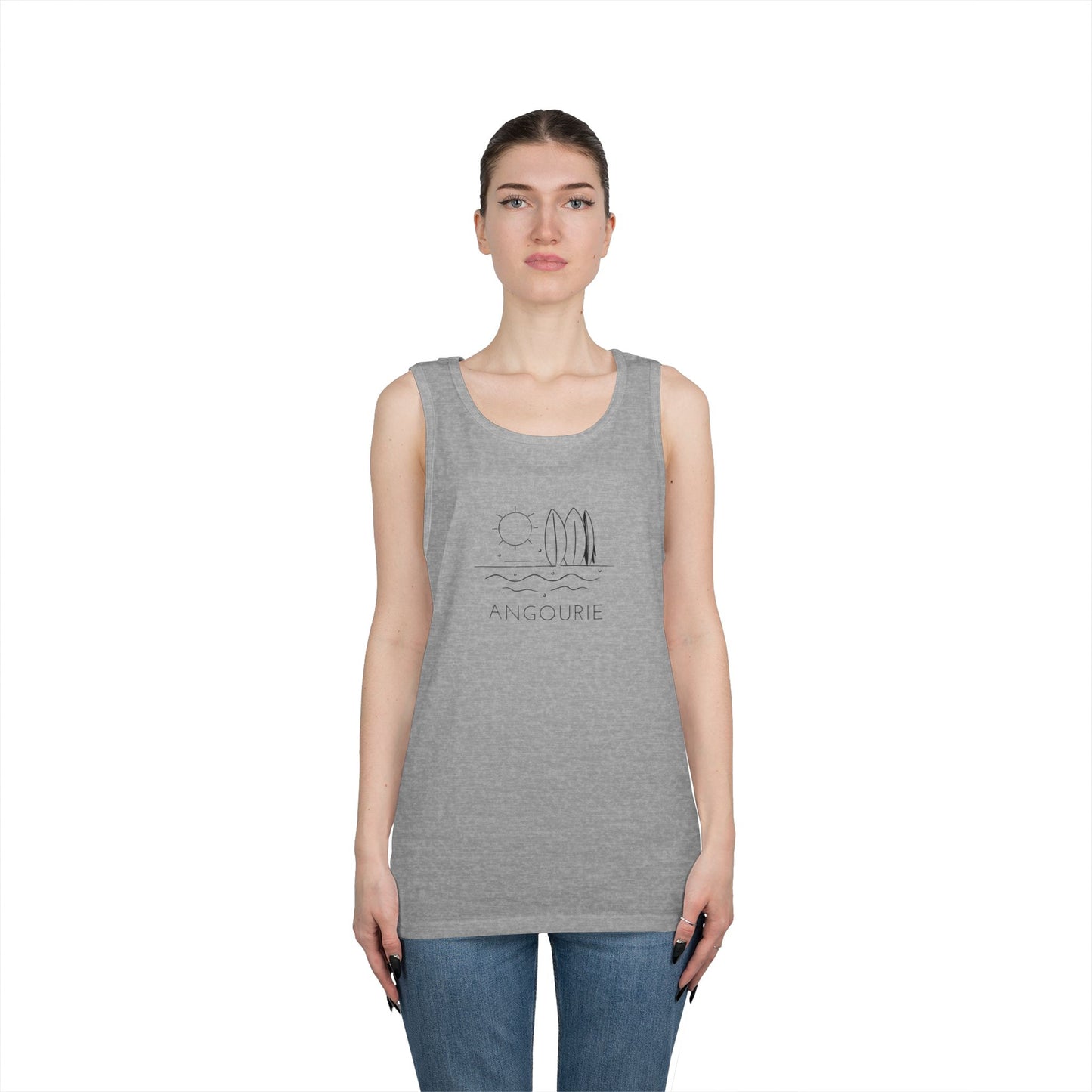 Angourie Beach Unisex Heavy Cotton Tank Top - Summer Vibes Surfwear