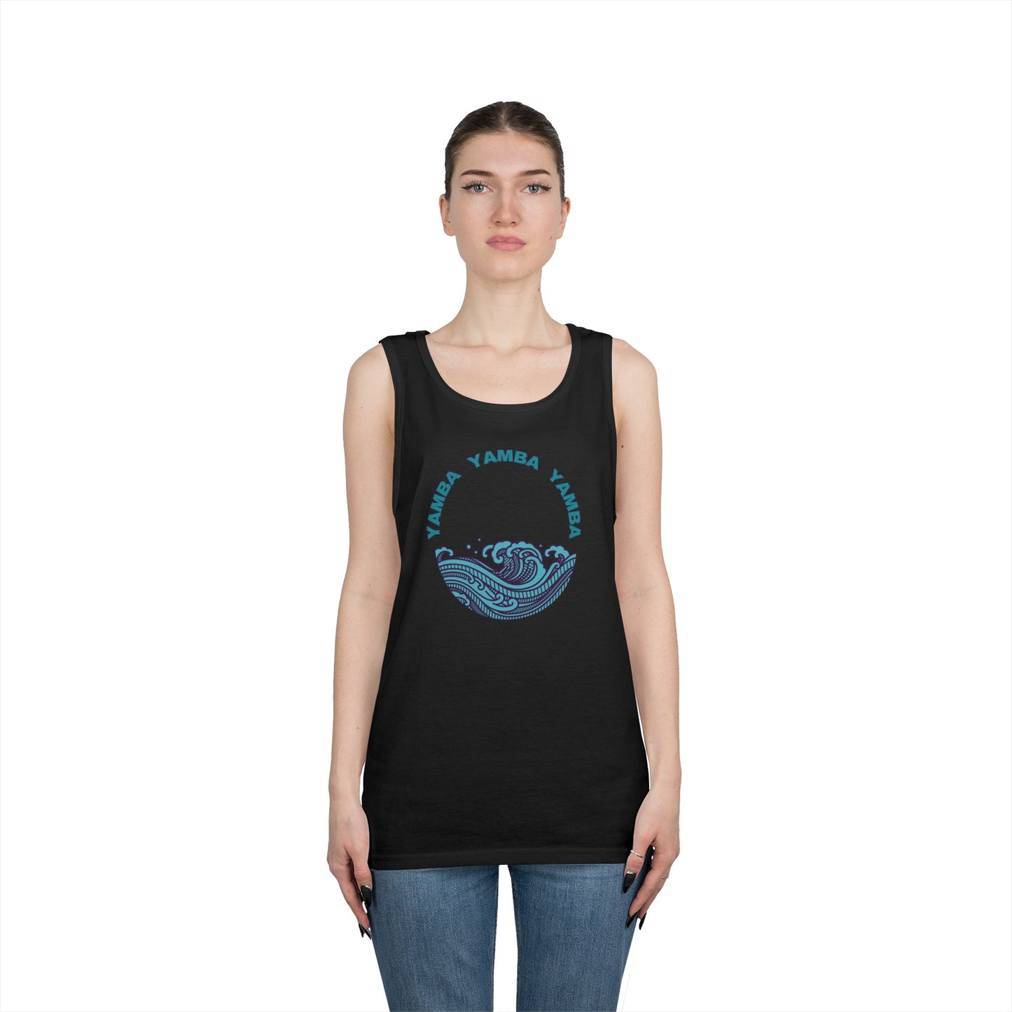 Ocean Vibes Unisex Heavy Cotton Tank Top - YAMRA Design