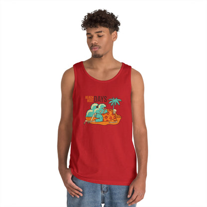 Beach Days Unisex Heavy Cotton Tank Top - Summer Vibes Apparel