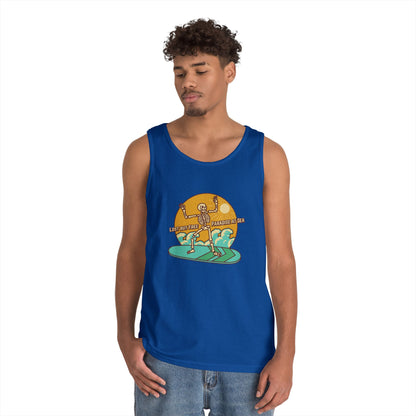 Last But Free Skeleton Paradise Heavy Cotton Tank Top - Unisex Summer Wear