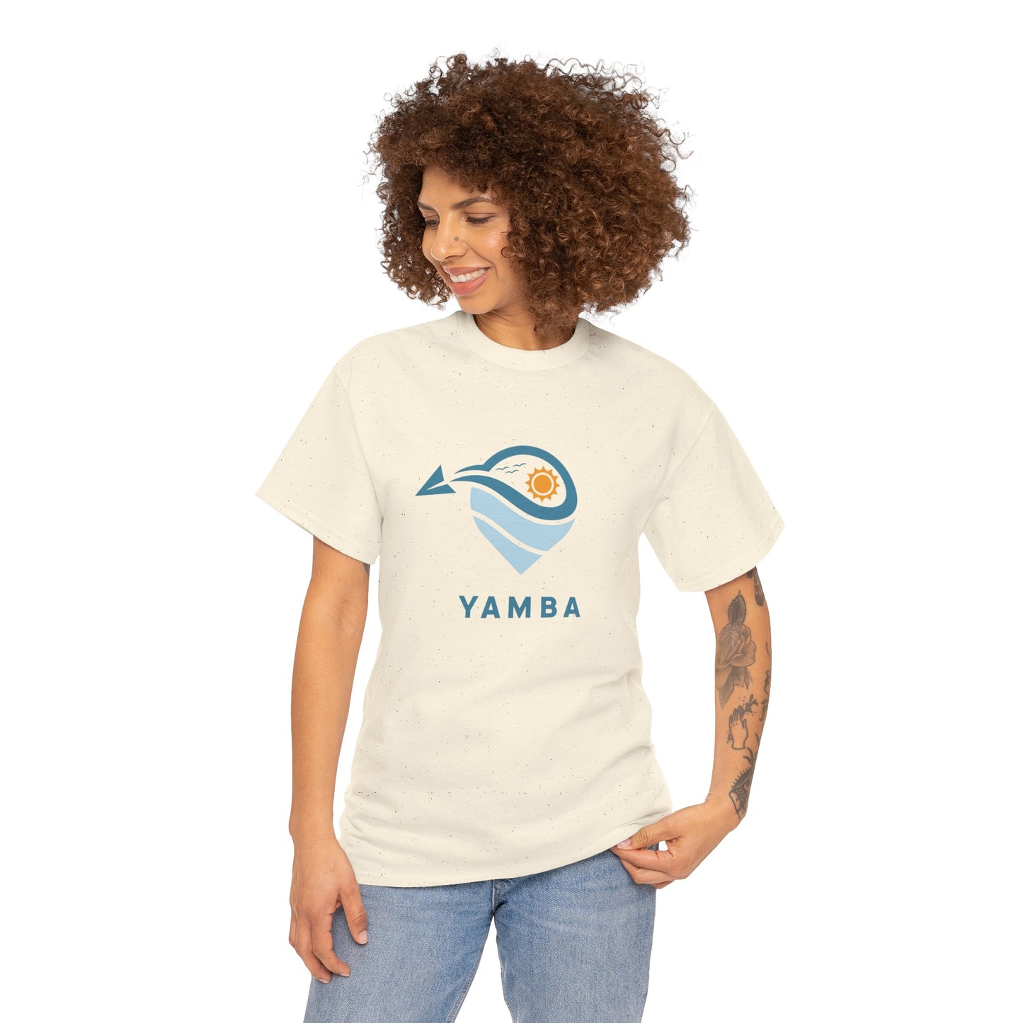 Yamba Unisex Heavy Cotton Tee - Beachy Vibes & Sunshine Design