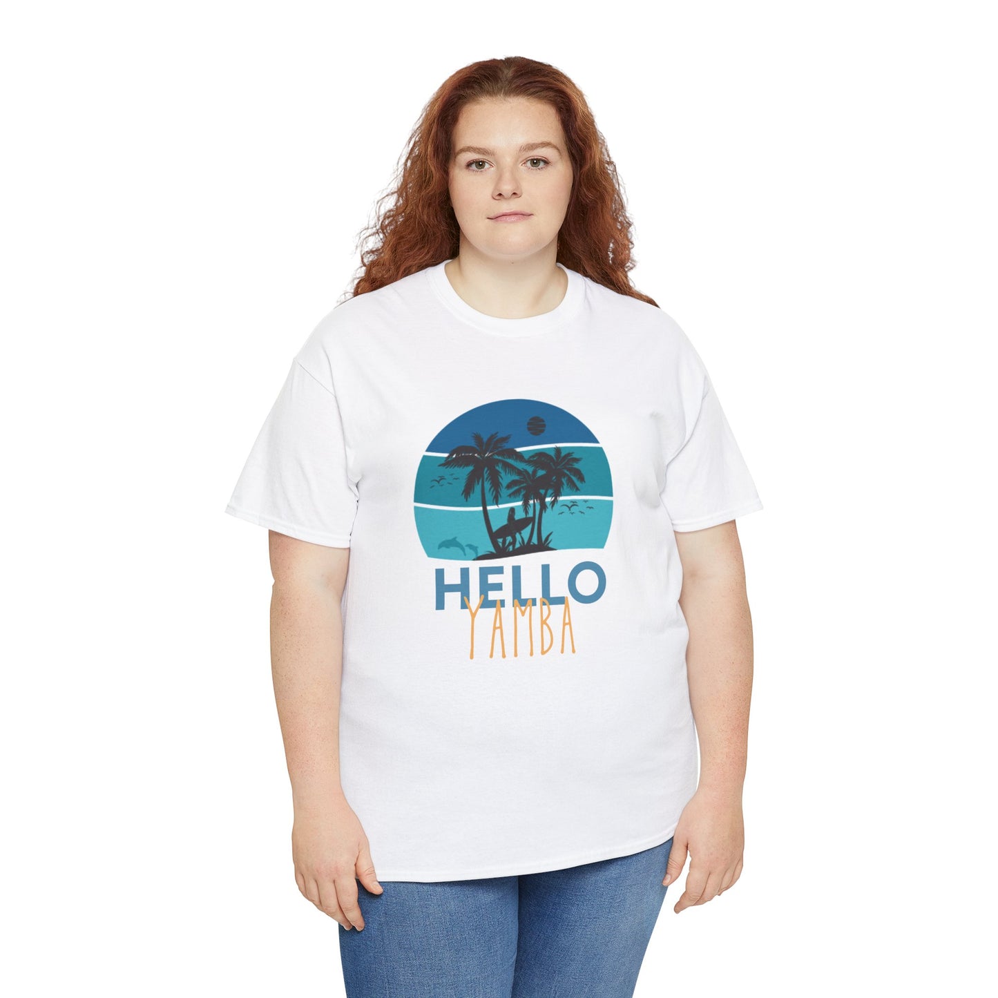 Tropical Hello Tampa Unisex Heavy Cotton Tee