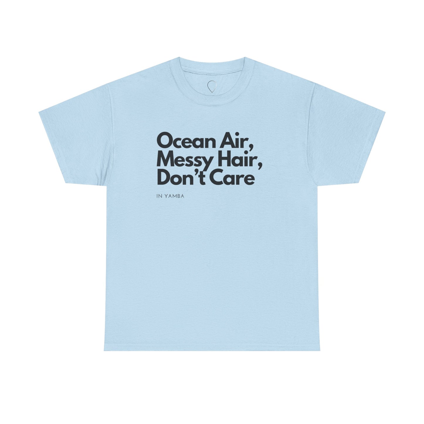 Ocean Air Messy Hair Unisex Heavy Cotton Tee