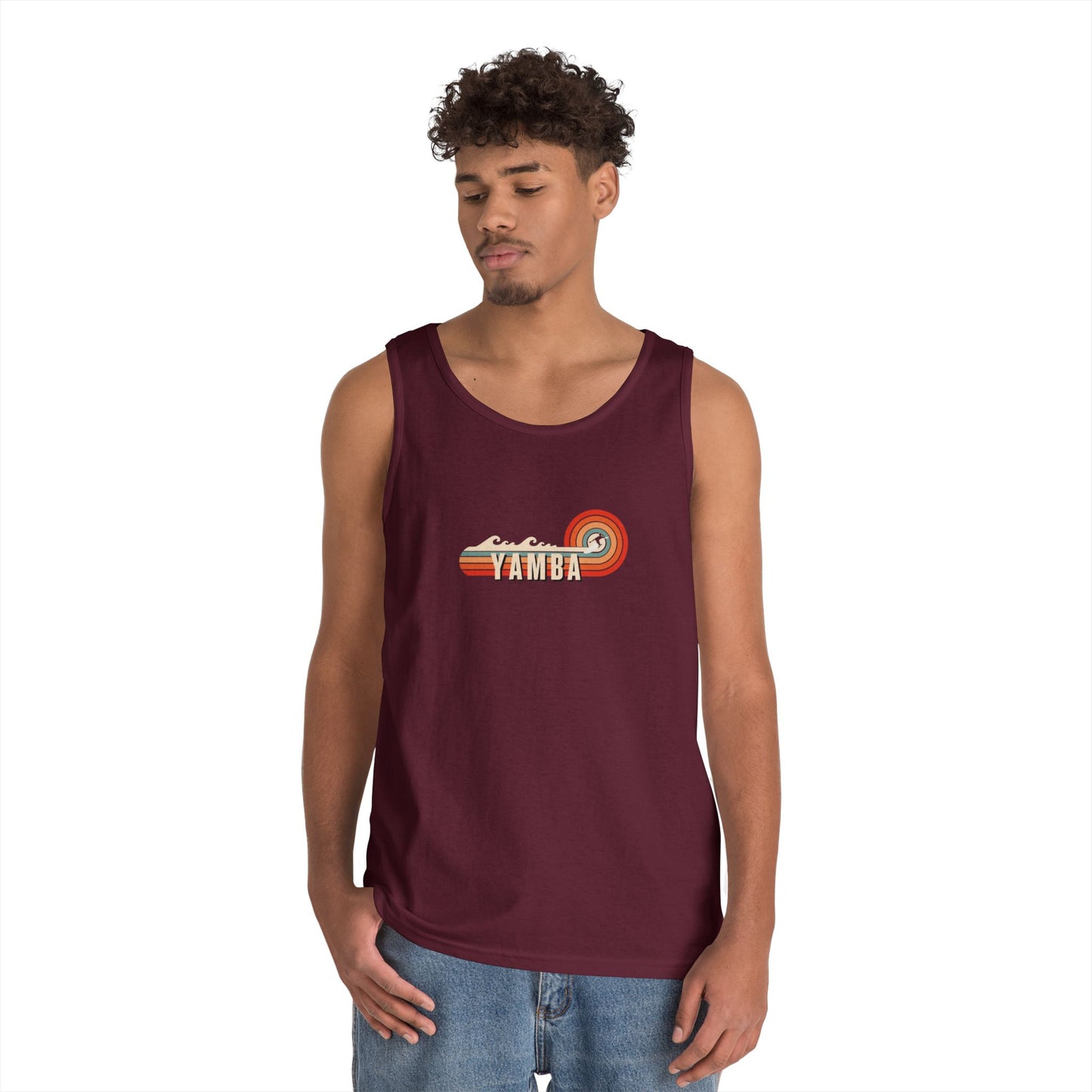 Retro Summer Vibes Unisex Heavy Cotton Tank Top