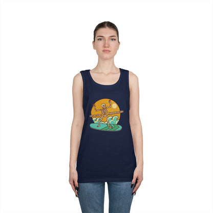 Last But Free Skeleton Paradise Heavy Cotton Tank Top - Unisex Summer Wear